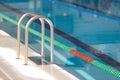 Detail from swimming pool with swim lanes Royalty Free Stock Photo