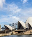 Detail of the Sydney Opera House and the Harbor Bridge, Australia Royalty Free Stock Photo