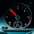 Detail of a tachometer in a car Royalty Free Stock Photo