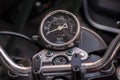 Detail of a tachometer of an old motorbike Royalty Free Stock Photo