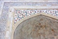 Detail of Taj Mahal exterior in Agra, Uttar Pradesh, India Royalty Free Stock Photo