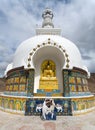 Detail of Tall Shanti Stupa near Leh