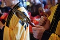 Detail of the taoist priests hold a requiem for the dead. Royalty Free Stock Photo