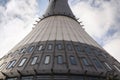 Detail of telecommunication transmitters tower on Jested, Liberec, Czech Republic