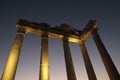 Temple Of Apollo At Night, Side, Antalya, Turkey Royalty Free Stock Photo