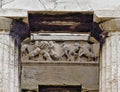 Detail of the temple of Hephaestus in Athens, Greece. Royalty Free Stock Photo