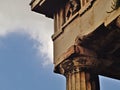 Detail of the temple of Hephaestus in Athens, Greece. Royalty Free Stock Photo