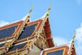 Detail temple roof in bangkok thailand