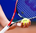 Detail of a tennis player arm