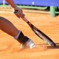Detail of a tennis player leg