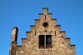 The detail of the terraced brick gable wall