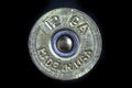 Detailed Macro Close Up of a 12 Gauge Shotgun Shell and Primer Royalty Free Stock Photo
