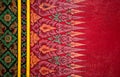 Detail of Thai traditional painted on temple wall. Royalty Free Stock Photo