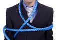 Detail of a tied business man Royalty Free Stock Photo