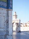 Detail of Tiled Dome of the Rock Mosque in Jerusalem Royalty Free Stock Photo