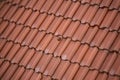 Detail tiled roof of a miniature house Royalty Free Stock Photo