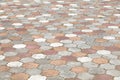 Detail of tiles at the street Royalty Free Stock Photo