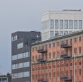 detail of Tondelier , modern apartment buildings in a renovated old factory building in Ghent Royalty Free Stock Photo