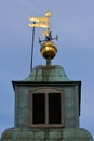 Detail of the top of clock tower Royalty Free Stock Photo