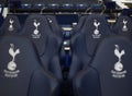 Detail of Tottenham Hotspur substitutions bench