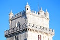 Detail from the tower of Belem in Lisbon Portugal Royalty Free Stock Photo