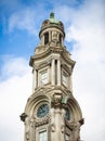 Detail of the tower of Bosa Oficial do CafÃÂ©, in Santos, Brazil, built in the second half of the 19th century