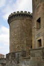 Detail of tower in Castel Nuovo Maschio Angioino - Naples - Italy