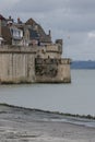 Detail of tower of Mont Saint Michel . France