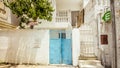 Detail of traditional arabic architecture in cityscape at dawn. Tunisia, North africa. Royalty Free Stock Photo