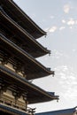 Detail of a traditional Japanese pagoda Royalty Free Stock Photo