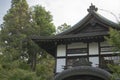 Detail of traditional Japanese wooden house in park area Royalty Free Stock Photo