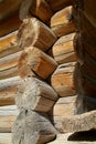 Detail of traditional log-cabin Royalty Free Stock Photo