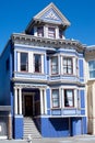 Detail of traditional Victorian style houses at Haight-Ashbury Neighborhood