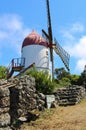 Typical windmill of Graciosa Island Royalty Free Stock Photo