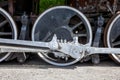 Detail from train wheels Royalty Free Stock Photo