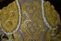 Detail of the traje de luces or bullfighter dress Royalty Free Stock Photo