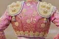 Detail of the traje de luces or bullfighter dress Royalty Free Stock Photo