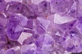 Translucent crystals of a amethyst stone