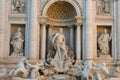 Detail of the Trevi fountain in Rome Royalty Free Stock Photo