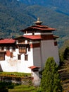 Detail of the Trongsa Dzong in Bhutan Royalty Free Stock Photo