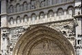 Detail of the tympanum of Santa Maria la Real, Sanguesa, Navarra, Spain top of the tympanum Royalty Free Stock Photo