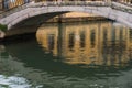 Detail of a typical bridge over a canal in Venice, Italy Royalty Free Stock Photo