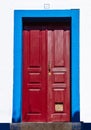 Detail of typical door in Mertola, Portugal. Colors of Portugal