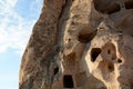 Detail of Uchisar castle. Cappadocia. Turkey Royalty Free Stock Photo