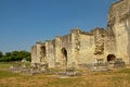 Detail of the uins of the Abbey of Chaalis, France, wide angle view