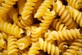 Detail of uncooked spiral pasta. Royalty Free Stock Photo