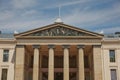 Detail of the University of Oslo in Norway. Central campus, Faculty of Law building on Karl Johans Gate street