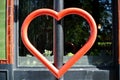 Detail of urban decoration shape heart