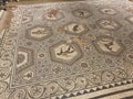 Detail of the Venatio Mosaic, Vallon Museum, Vaud Switzerland