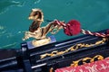 Detail of Venetian gondola Royalty Free Stock Photo